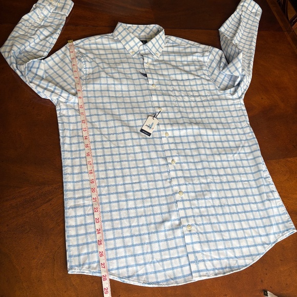 Johnnie-O Prep-Formance Gobi long sleeve shirt blue white Large - Picture 7 of 16